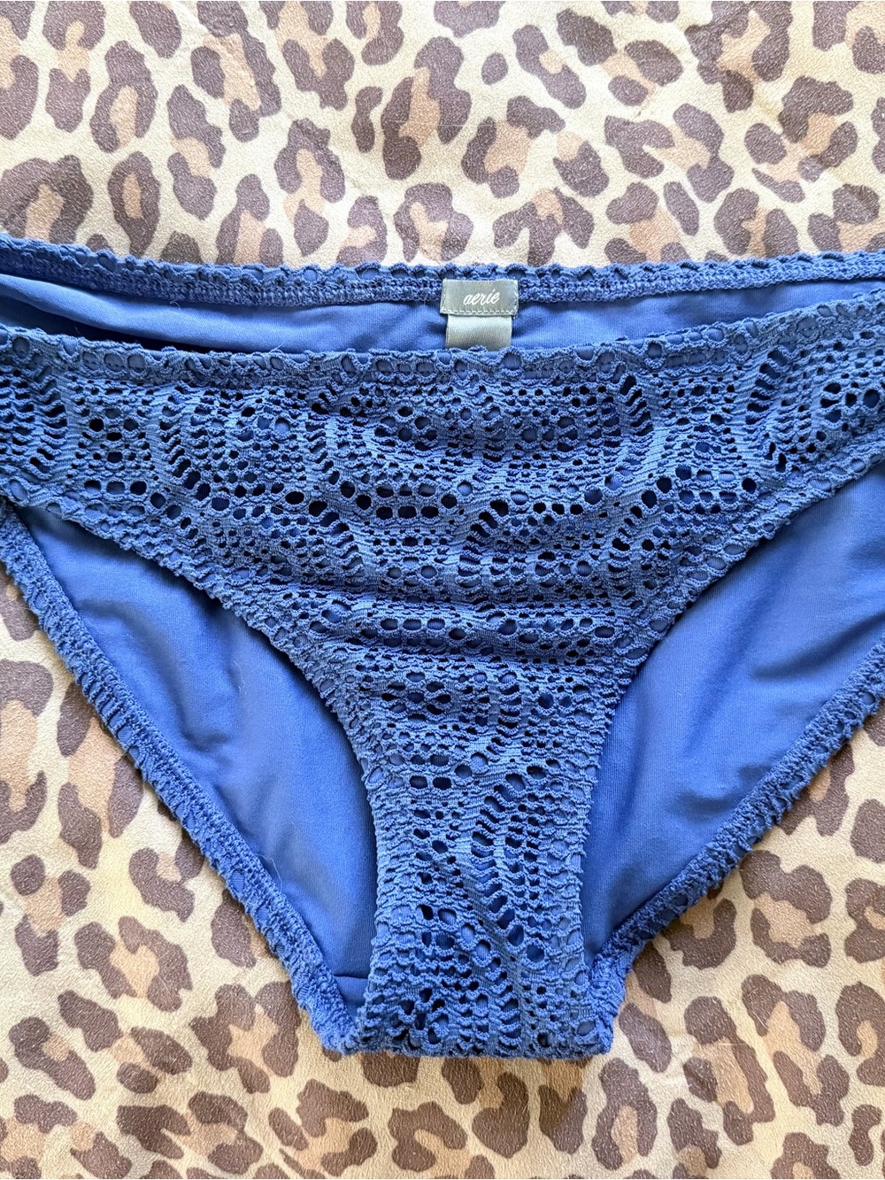 aerie Royal Blue Crochet Bikini Bottom